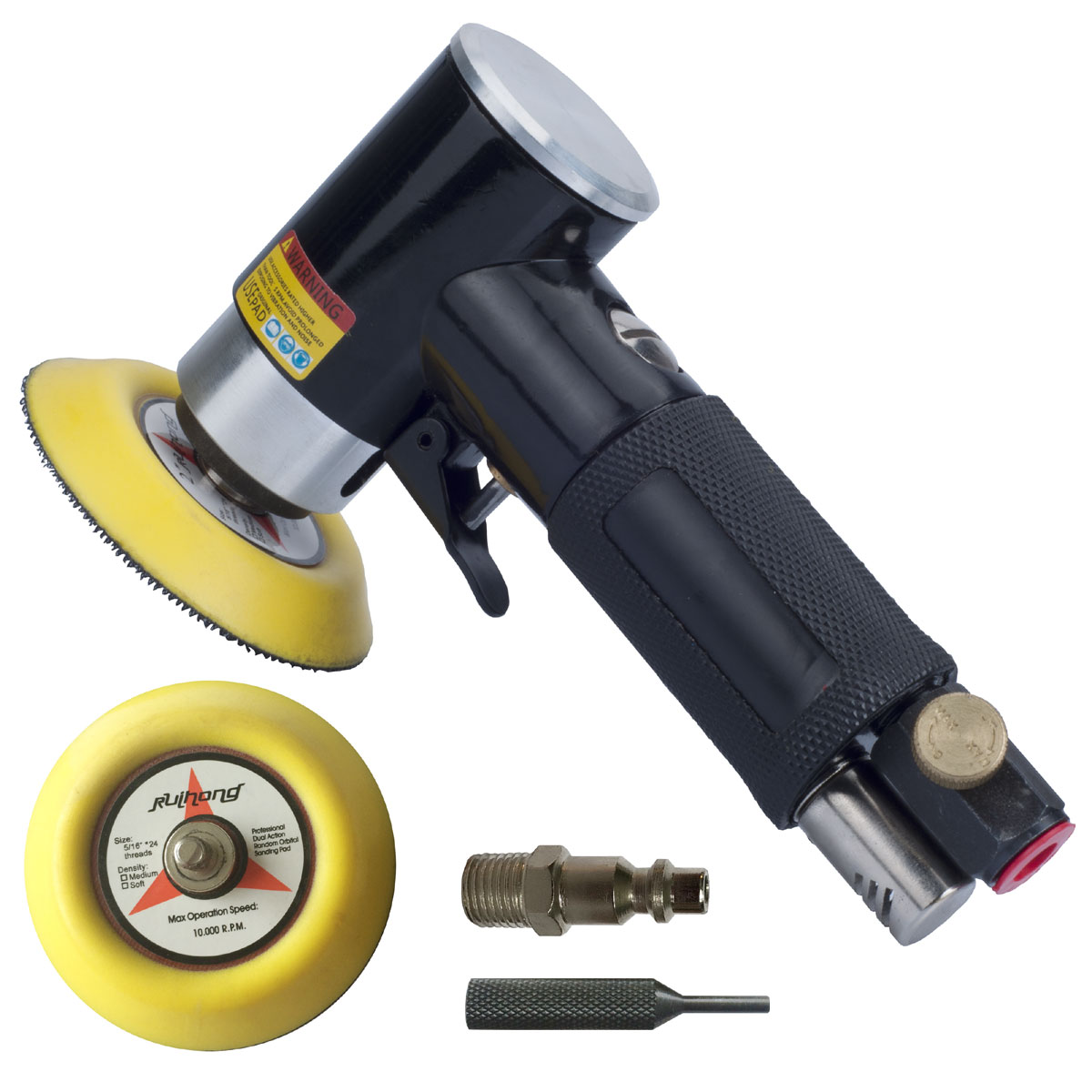 2" and 3" Random Orbital Air Sander, Pneumatic Sander for auto sanding tools, Dual Action Polisher, air angle sander, pneumatic angle sander